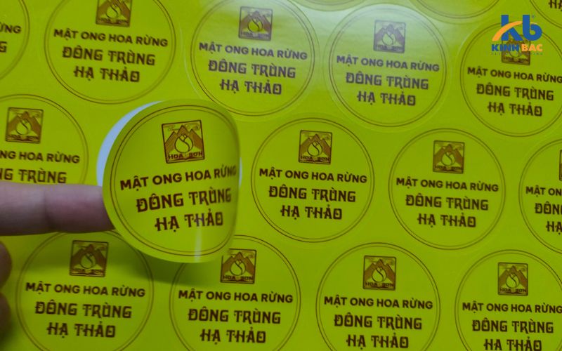 Mẫu tem decal giấy tại Xưởng in nhanh Bách Vượng