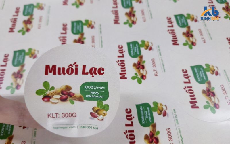 Mẫu tem nhãn sản xuất tại Xưởng in nhanh Bách Vượng