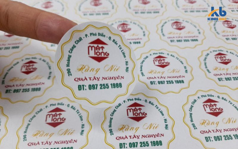 Mẫu tem nhãn sản xuất tại Xưởng in nhanh Bách Vượng