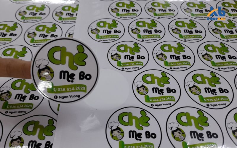 Mẫu tem nhãn sản xuất tại Xưởng in nhanh Bách Vượng